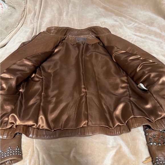 Double D Ranch Brown Studded Leather Jacket - Picture 6 of 11